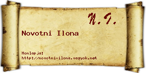 Novotni Ilona névjegykártya